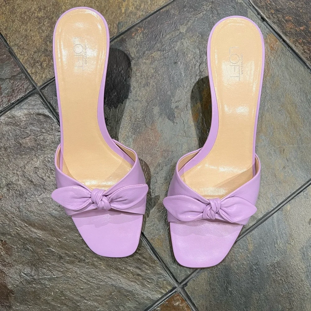 LOFT Lavender Heels with Bow Detail - Picture 7 of 7